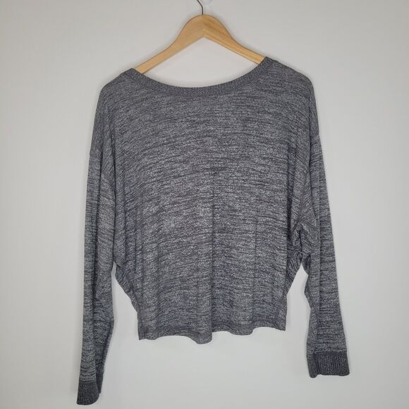 ABERCROMBIE Dark Gray Shirt Size XS Heather Soft Long Sleeve Lightweight Casual - Picture 3 of 5